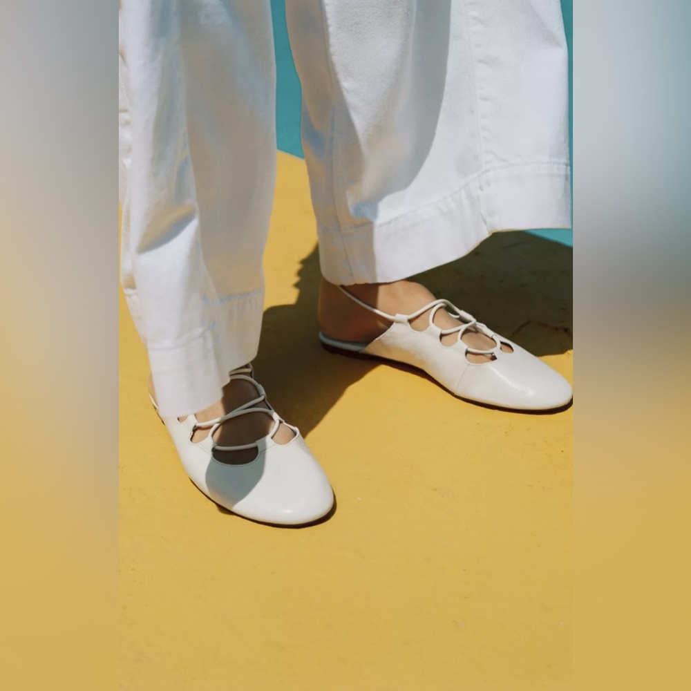 Leather slingback ballet flats - Picture 2 of 4